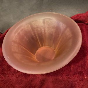 VTG 1940's AnchorHocking Pink Satin Depression Glass Bowl-Princess Pattern 9.25"